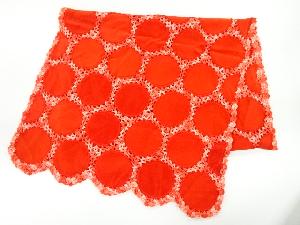 リサイクル　リボン刺繍円模様ショール